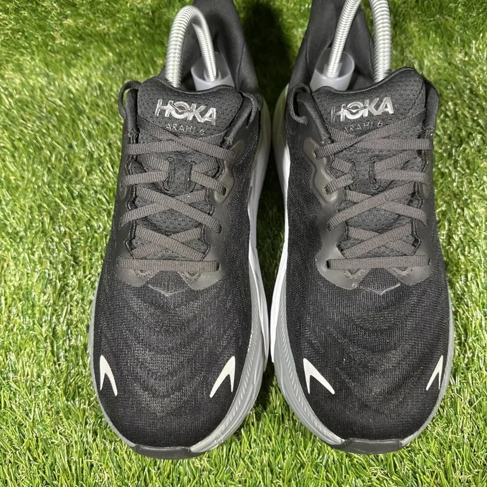 Hoka One One Women Arahi 6 1123195 BWHT Black Running Shoes Sneakers Size 10B - Picture 5 of 8